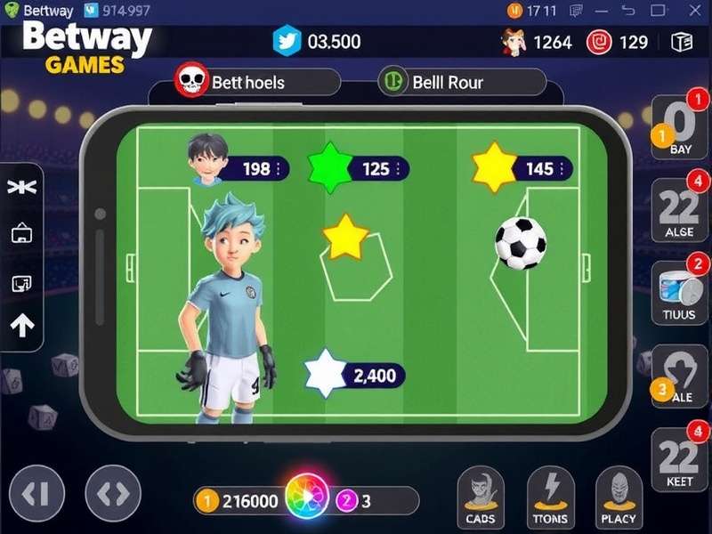 Betway Games Mobile App Interface on Android and iOS devices
